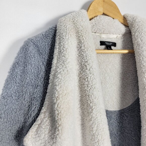 Simply Vera Vera Wang Sherpa Oversized Comfy Lounge Coat W/ Pockets Size Large - Picture 2 of 14